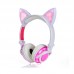 Наушники накладные Cat Ear Headphones с ушками LED rrr