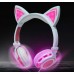 Наушники накладные Cat Ear Headphones с ушками LED rrr