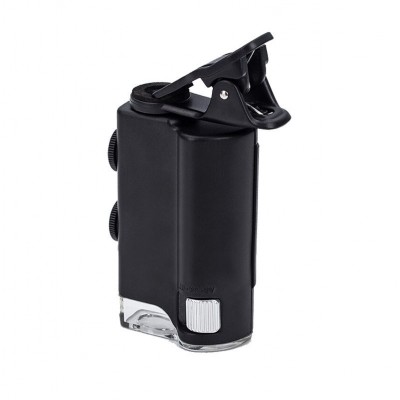 Микроскоп карманный Mini 60x-100x 7751W с клипсой на смартфон