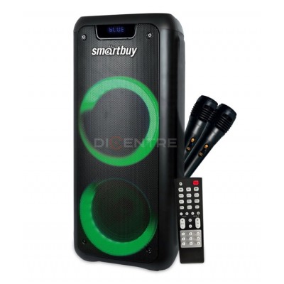 Колонка Bluetooth MP3 караоке LED 2 микрофона MEGA BOOM SBS-550