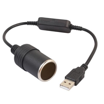 Переходник кабель адаптер USB - гнездо прикуриватель