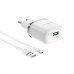 Зарядное сетевое сзу USB Borofone BA36A быстрое QC 3.0 + micro, черный