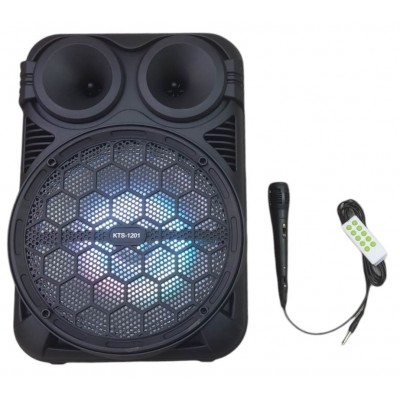 Колонка Bluetooth MP3 FM караоке с микрофоном KTS-1201