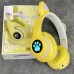 Наушники bluetooth Cat P33M с ушками LED черный