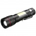 Фонарик 520 T6+Cob micro USB зум металл