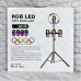Селфи лампа кольцевая WH36 RGB с пультом, без штатива