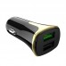 Зарядное автомобильное быстрое азу usb 2x Hoco Z31 3.4A QC3.0 белое