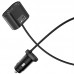 Зарядное автомобильное быстрое АЗУ usb 3x+Type-C PD Hoco Z35 с удлинителем черный