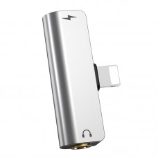 Переходник для Apple lightning - 3.5 гнездо aux+питание Hoco LS25