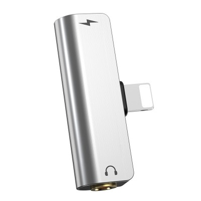 Переходник для Apple lightning - 3.5 гнездо aux+питание Hoco LS25