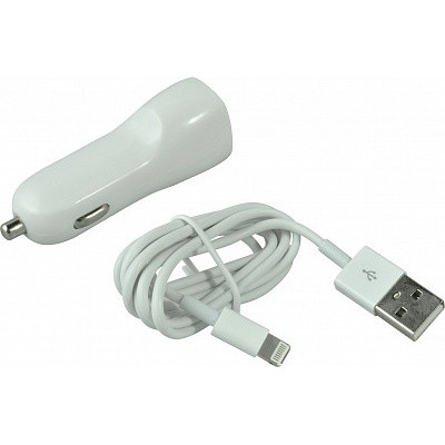 Зарядное автомобильное азу usb SmartBuy SBP-1110 2.1a + кабель для Apple lightning