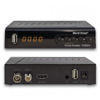 Ресивер DVB-T2/C спутник World Vision Foros Combo