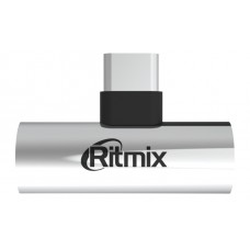 Переходник Type-C - 3.5 гнездо aux + зарядка RITMIX RCC-034