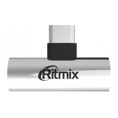 Переходник Type-C - 3.5 гнездо aux + зарядка RITMIX RCC-034
