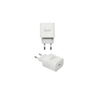 Зарядное сетевое сзу USB ISA HS9 быстрое Type-C PD 3.0 белый