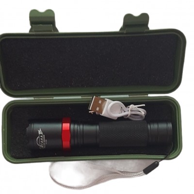 Фонарик H-733 micro USB зум, USB OUT