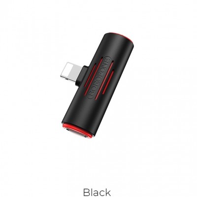 Переходник для Apple lightning - 3.5 гнездо aux+питание Borofone BV7