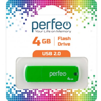 Флешка USB 4Gb Perfeo C05 Green