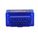 Авто диагностический адаптер автосканер Bluetooth ELM327 mini v1.5 чип Pic18f25k80 2 платы синий