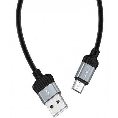 кабель для Apple Lightning USB Borofone BX28 3A 1m, серый