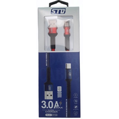Кабель USB Type-C STD CY134 1m красн