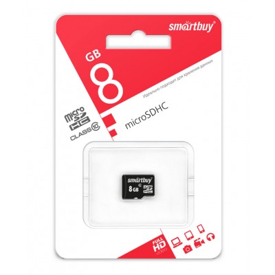 MicroSD 8Gb class10 Smartbuy без адаптера SB8GBSDCL10-00