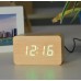 Часы LED с термометром VST-863, дерево желт, белые цифры
