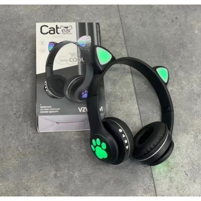 Наушники bluetooth Cat Ear VZV-23M с ушками LED черные