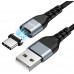 Кабель USB Type-C магнитный Hoco U96 черн