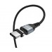 Кабель USB Type-C магнитный Hoco U96 черн