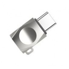 Переходник Type-C штекер - Micro USB гнездо Hoco UA8 серебр