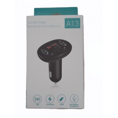 FM модулятор Bluetooth A13 черный