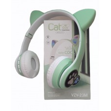 Наушники bluetooth Cat Ear VZV-23M с ушками LED салатневый