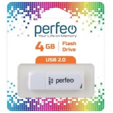 Флешка USB 4Gb Perfeo C10 белая