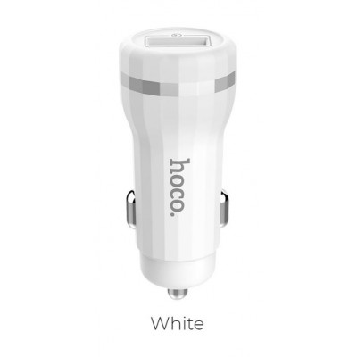 Зарядное автомобильное азу usb Hoco Z27A QC 3.0 быстрое, белый