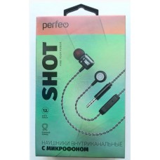 Наушники вакуумные с микроф Perfeo SHOT PF_C3199