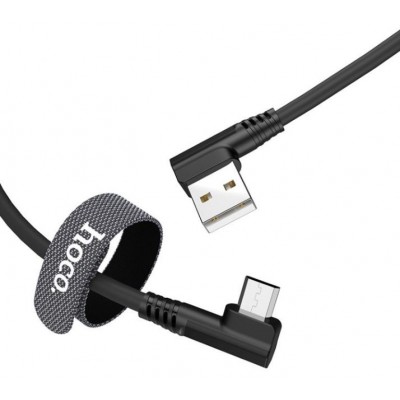 Кабель USB Type-C Hoco U83 3A 1.2m угловой черный