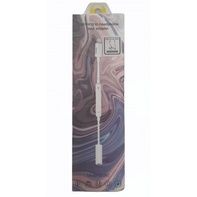 Переходник для Apple lightning - 3.5 гнездо aux GL052, питание, громкость