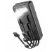 Power bank Hoco J77A 20000mah с кабелями, с фонариком, черный