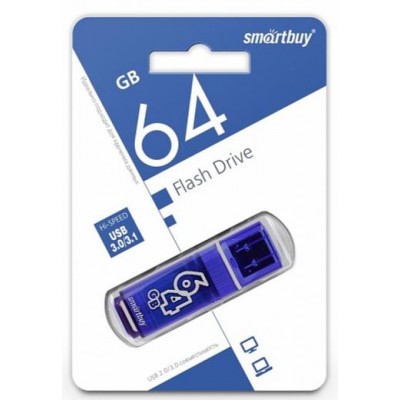Флешка USB 3.0 64Gb SmartBuy Glossy Dark Blue