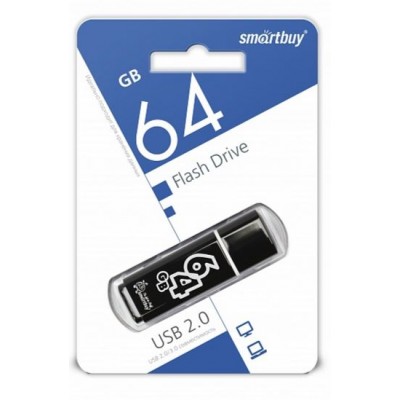 Флешка USB 64Gb SmartBuy Glossy Black