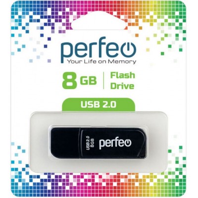 Флешка USB 8Gb Perfeo C10 Black