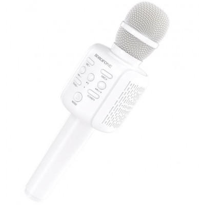 Колонка микрофон Bluetooth Mp3 караоке Borofone BF1 белая