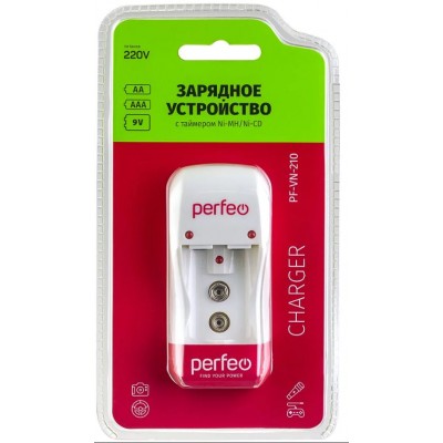 Зарядное сетевое для батарей AA/AAA x2 Perfeo PF-VN-210 PF_B4035