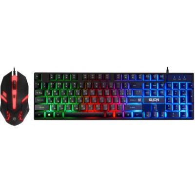 Комплект игровой клавиатура + мышь Defender Glion C-123 LED