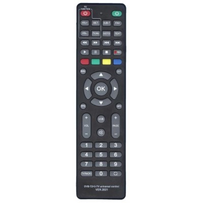 Пульт универсал для T2 тюнеров DVB-T2+3+TV ver.2021 H0037371
