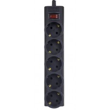 Фильтр сетевой с выкл 5 розеток 5m Perfeo POWERX PF_A4718 черный