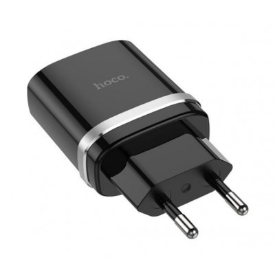 Зарядное сетевое сзу usb Hoco C12Q быстрое QC 3.0, черный