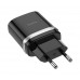 Зарядное сетевое сзу usb Hoco C12Q быстрое QC 3.0, черный