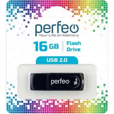 Флешка USB 16Gb Perfeo C09 Black